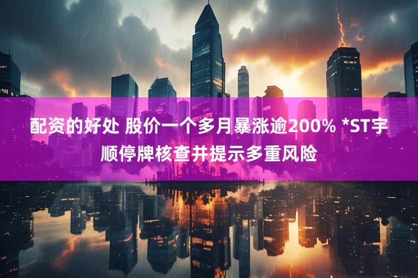配资的好处 股价一个多月暴涨逾200% *ST宇顺停牌核查并提示多重风险