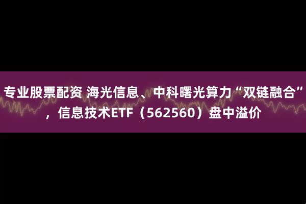 专业股票配资 海光信息、中科曙光算力“双链融合”，信息技术ETF（562560）盘中溢价